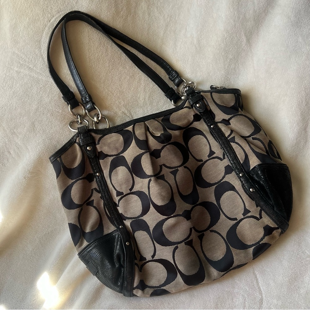 STAINED Coach Alexandra Monogram Shoulder Bag